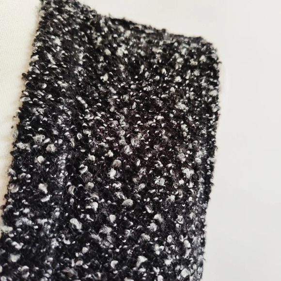 Lord & Taylor Duster Knit Sweater / Boucle / B&W / Size Large - Picture 3 of 5